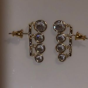 Gold Swarovski gold crystal earrings